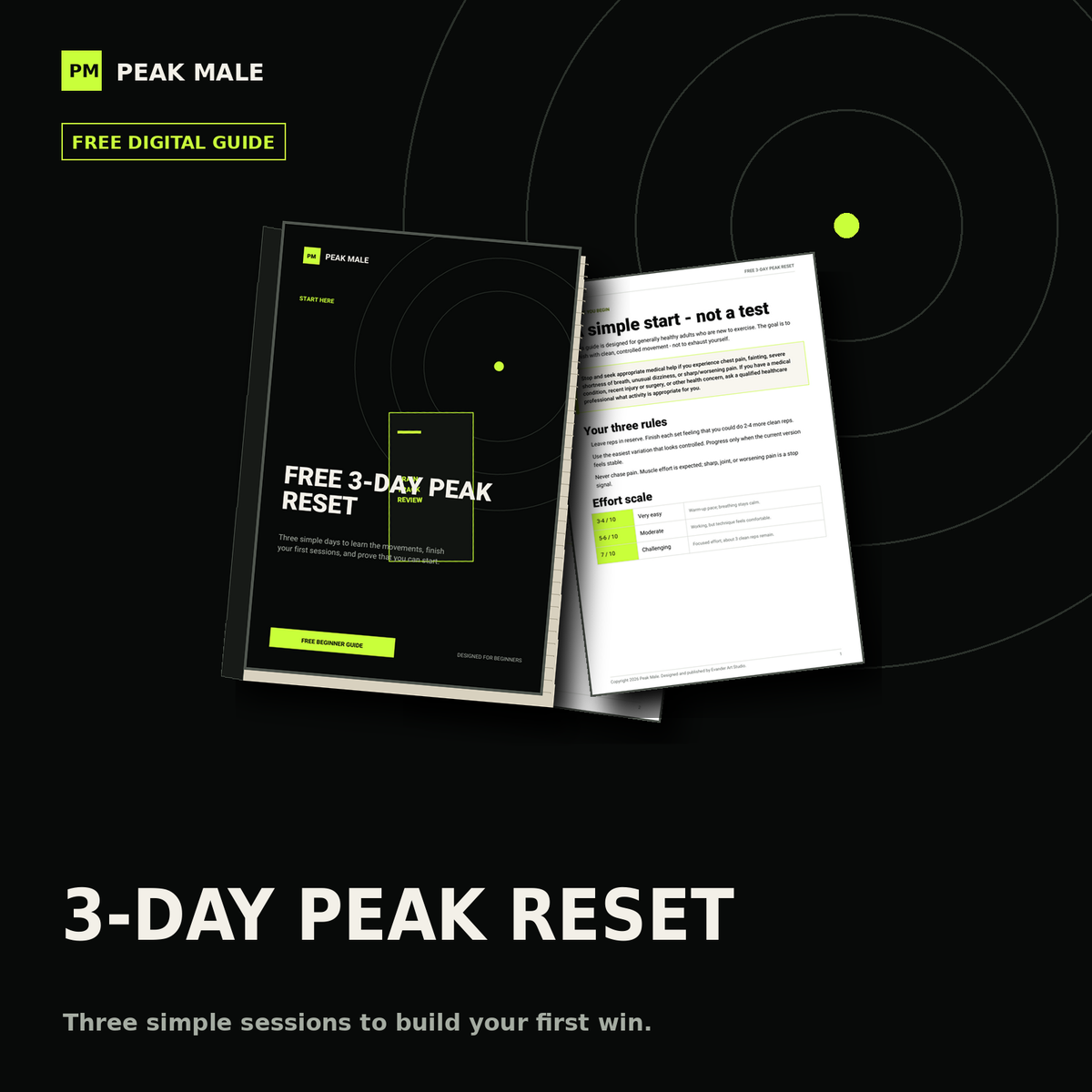 Peak Male Free 3-Day Peak Reset digital guide mockup
